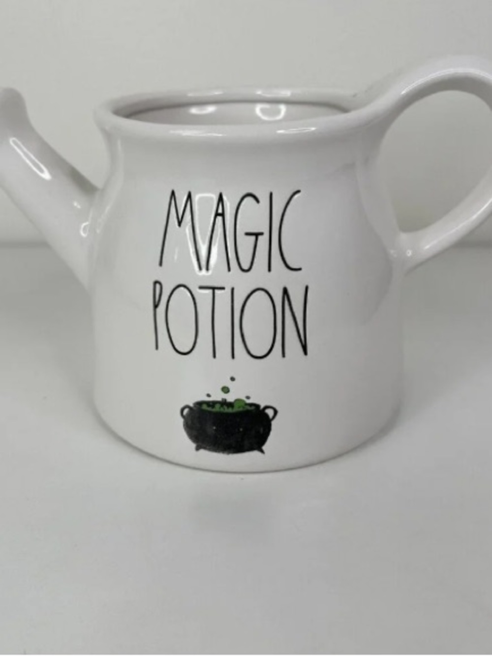 Magic Potion White Ceramic Teapot - Whimsical Home Accent